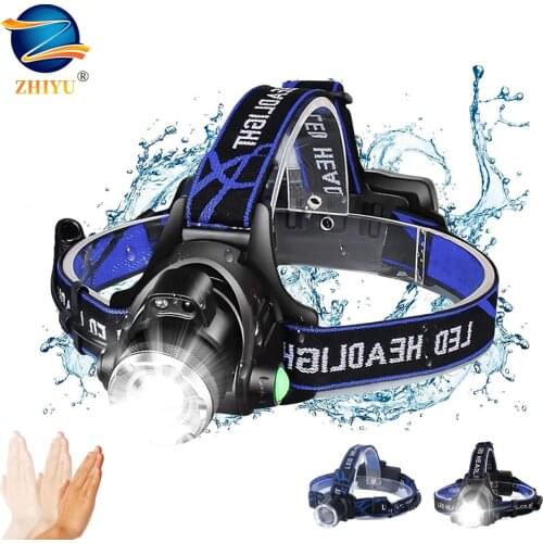 IR Sensor LED Headlight USB Rechargeable Induction LED Headlamp T6/L2 Zoom Fishing Head Light Lamp Lantern By 18650 Battery