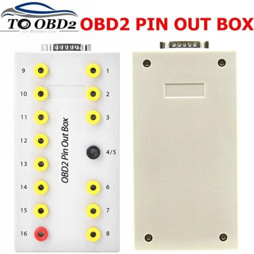 Newest Auto Car OBD 2 PIN Out Box OBD2 Breakout Box OBDII Protocol Detector Diagnostic Connector Detector