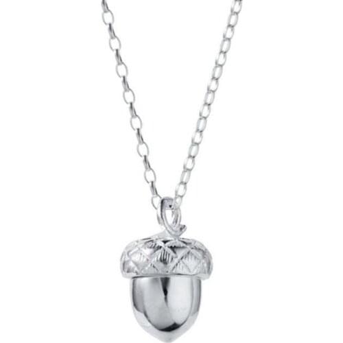 Acorn Pendant Necklace Can Open Pinecone Heart Acorn Charm Pendant Women Jewelry