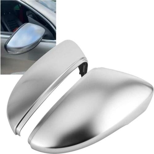 Pair Rearview Mirror Cover Housing Matte Chrome Protection Cap Shell Fit for B7/NMS Auto accessories