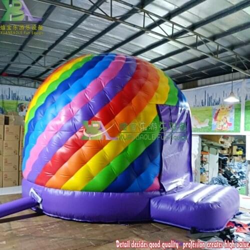 Attractive Rainbow Color Music Club Inflatable, Kids Musical Dome Bouncer / Disco Air Jumping House