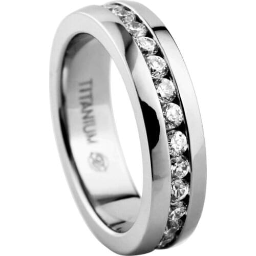 6mm Titanium Rings Simple Wedding Couples Rings Bijouterie