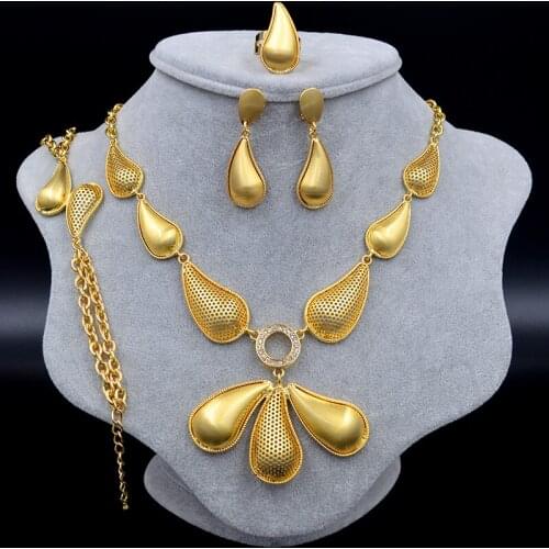 Sunny Jewelry Fashion Jewelry 2021 Jewelry Sets For Women Bridal Wedding Zircon Choker Butterfly Necklace Earring Ring Bracelet