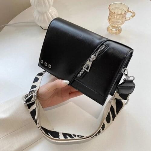 PU Leather Crossbody Shoulder Bag for Women 2021 Trendy Luxury Solid Color Chain Handbags Female Travel Fashion