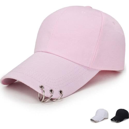 1PCS High Quality Adjustable Baseball Hat With Ring Outdoor Sports Sun Cap For Women Men Fashion Snapback Hats