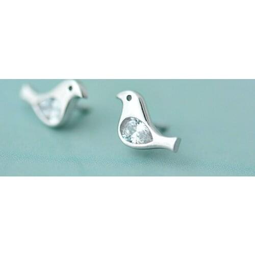 REETI 925 sterling silver bird Stud Earrings for Women Elegant Wedding Jewelry pendientes mujer moda 2019 Brincos