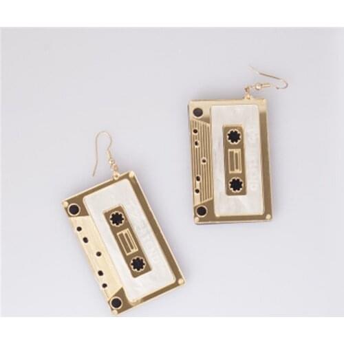Women Drop Dangle Earrings Weird Big Long Punk Hip Hop Magnetic Tape Cерьгиc Cережки Pendients Kolczyki ピアス Fashion Jewelry