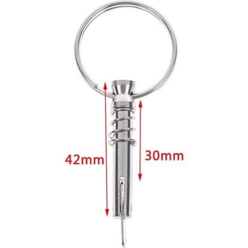 1pcs 6.3mm Stainless Steel Quick Release Pin Ring For Boat Top Deck Hinge Marine
