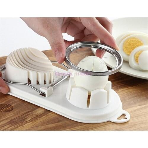 100pcs Cooking Tools 2 in1 Cut Multifunction Kitchen Egg Slicer Sectione Cutter Mold Flower Edges Gadgets Tools Hot Sale