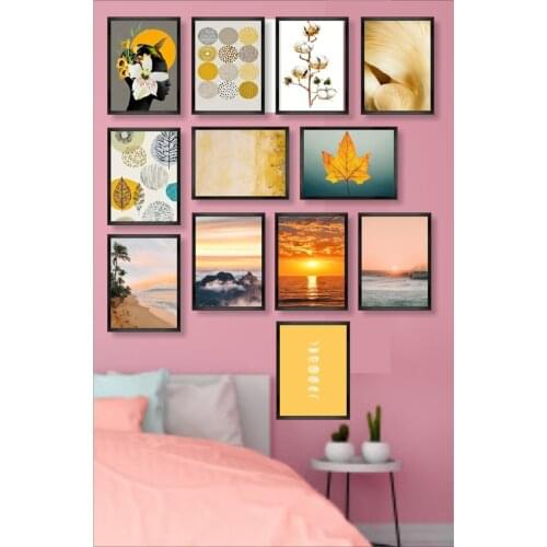 12 piece Frame Looking Mdf Table Decorative Wall Decoration Solid Gift Photo Printed Table Quality Printing Wall Decoration