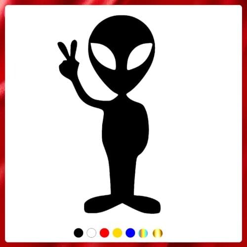 40542# Die-Cut Vinyl Decal Alien Victory Car Sticker Waterproof Auto Decors on Car Body Bumper Rear Window