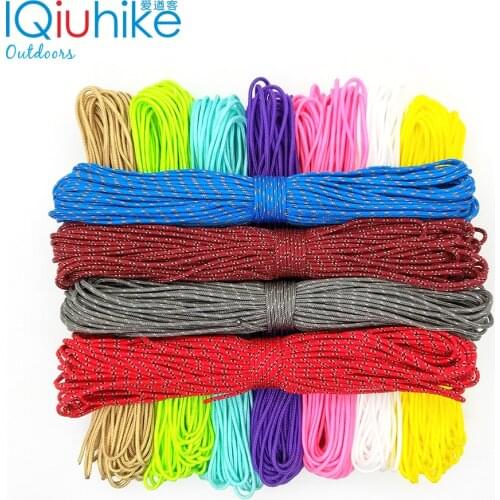50FT 100 Colors Dia.2mm One Stand Cores Rope Paracord for Survival Parachute Cord Lanyard Tent Rope For Hiking Camping