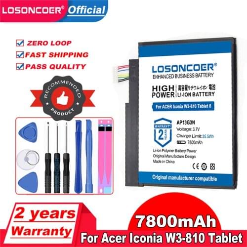 7800mAh AP13G3N Battery For Acer Aspire Iconia W3-810 Laptop Battery