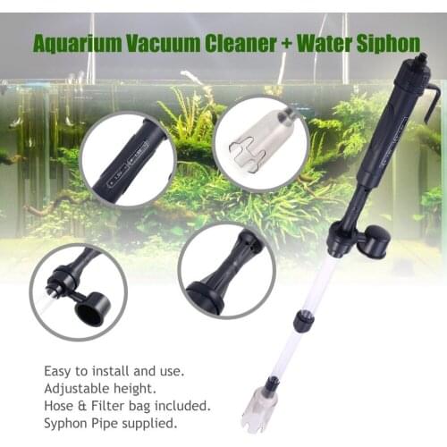 Aquarium Battery Syphon Operated Fish Tank Vacuum Gravel Water Filter Clean Siphon Filter Cleaner Fish Tank Aquarium Tools