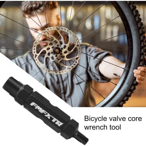 Aluminum Alloy Tire Nozzle Wrench 3-in-1 Multifunctional Double-head Tire Nozzle Wrench Removal Spanner for Bike Tire Valve Tool