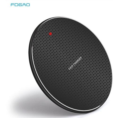 FDGAO Quick 10W Qi Wireless Charger for iPhone 11 XR XS Max X 8 Airpods Pro Fast Charging Pad For Samsung S20 S10 Xiaomi Mi 10 9