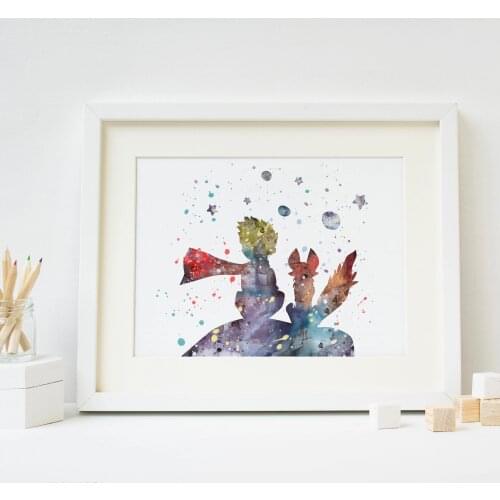 Home Decoration Hd Prints Painting The Little Prince Watercolor Pictures Wall Art Modular Canvas Modern Poster For Living Room