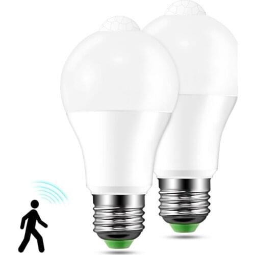 E27 220V PIR Motion Sensor Led Lamp Outdoor/Indoor 12W/18W Waterproof 2835SMD Motion Sensor Led Light Bulb Warm White Cool White