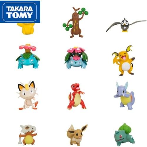 Takara TOMY Pokemon PVC Model Action Figure Pocket Little Fire Dragon Character Pikachu Cartoon Movie Childrens Toy Gift