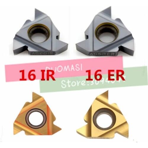 10pcs 16ER AG60/16ER AG55/16IR AG55/16IR AG60 Carbide Threading Inserts 55/60 degree Threading Lathe Inserts for Lathe Tool