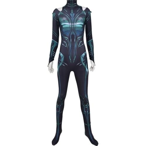 Movie Hela Cosplay Costume Thor Ragnarok Superhero Zentai Suit Female Woman Girls Halloween Bodysuit Adults Kids