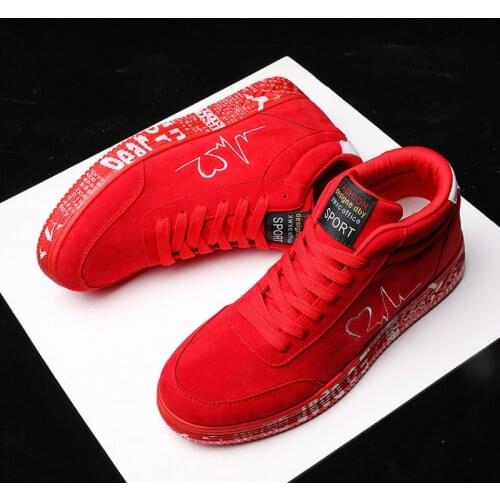 2021 Winter Women Men Sneakers Red Rubber Bottom Sneaker Man Keep Warm Plush Fashion Lace-up Mens Causal Shoes Flat Lover Shoes