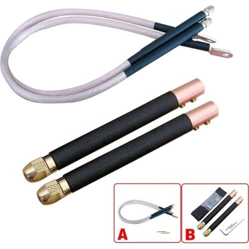 2pcs/set DIY Spot Welder Copper Handheld Spot Welding Pen Machine Welding 18650 battery spot welder Hole Terminal Connector New