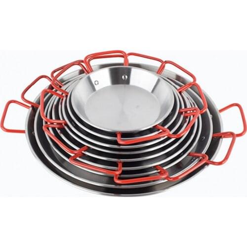 Outdoor Removable Bottom Non-Stick Stainless Steel Paella Frying Pan Seafood Dish Cheese Fruit Sugar Pot Kitchen Accessories