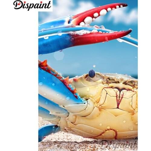Dispaint Full Square/Round Drill 5D DIY Diamond Painting "Animal crab scenery" 3D Embroidery Cross Stitch Home Decor Gift A12617
