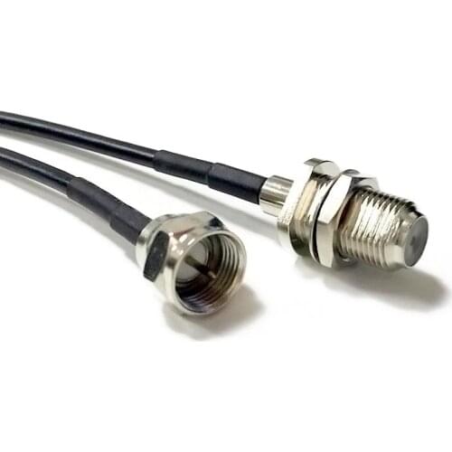 New F Female Jack to F Male Plug Connector RG174 Coaxial Cable Pigtail 20CM Adapter Wholesale Fast Ship