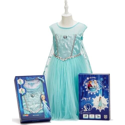 Original Disney princess dress costume Aisha Anna skirt Frozen 2 Aisha children dress fashion long skirt