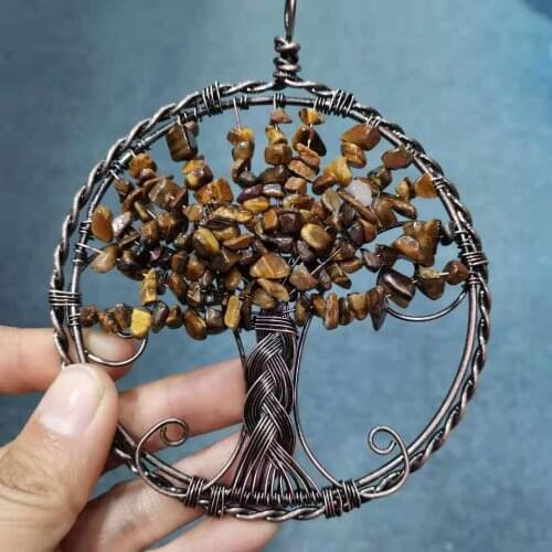 Natural Tumbled gemstone Tree of Life Quartz Jewelry Tree of Life gravel Gemstone