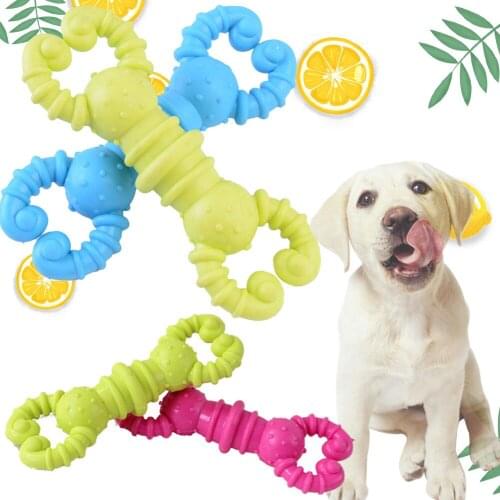 Durable Dog Chews Toy Dog Toothbrush Stick Soft Rubber Tooth Cleaning Point Massage Small Dog Toothpaste Pet Toothbrush Molar