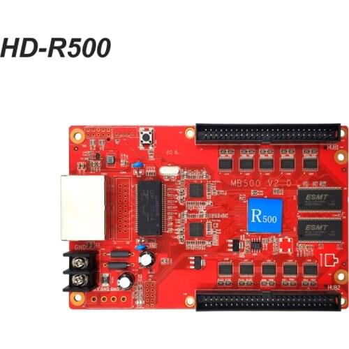 R500 is equipped with 2 lines 50PIN HUB universal interface HUIDU HD-R500 HD R500 Full Color LED display Receiving card