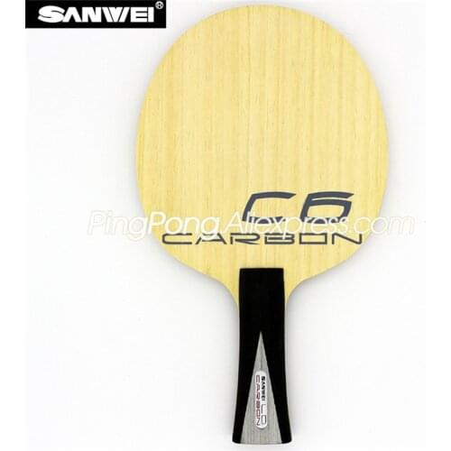 SANWEI C6 LD CARBON Table Tennis Blade Racket (Koto + Balsa + Carbon OFF+) Original SANWEI C-6 Ping Pong Bat Paddle