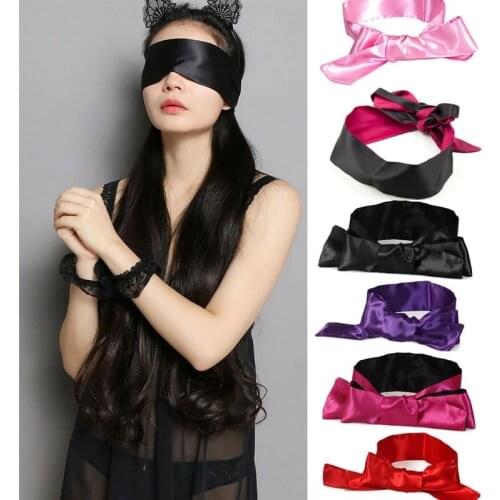 Sex Unisex Blindfold Eye Satin Mask Sex Games Set Couple Love Cosplay Cover Band BDSM