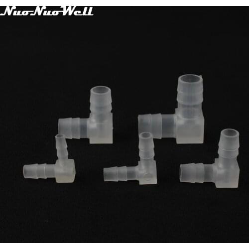 6pcs NuoNuoWell Food grade 4mm~20mm Hose 90 Degree Equal Elbow Connector Aquarium Adapter Fish Tank Air Pump Pipe Fittings