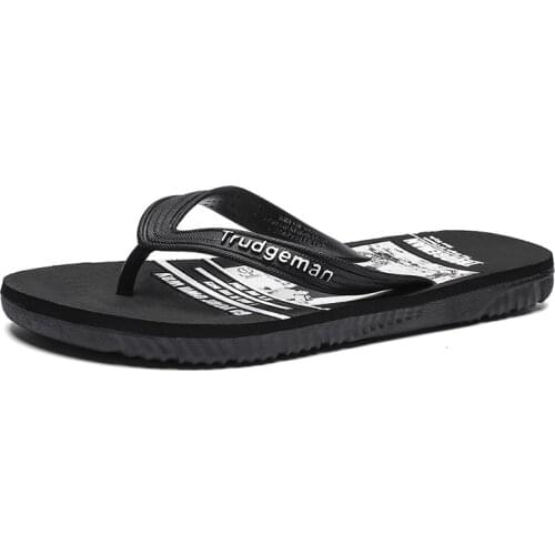 Graffiti Print Slippers Men Flip Flops Quick Dry Slippers Male Street Beach Slippers Casual Flip-flops