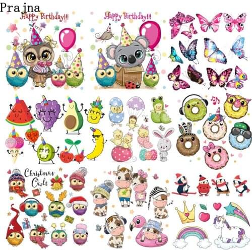 Cute Koala Patches Iron-On Transfer For Kids Clothing DIY Cartoon Animal Unicorn Applique Heat Thermal Transfer For Clothes