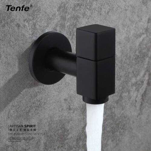 TENFE 1/2 Inch DN15 Mouth Thicken Brass Tap Wall Mounted Washing Machine Sink Mop Pool Bathroom Faucet Water Splash Proof