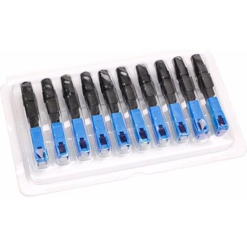 100 PCS SC UPC Fast Connector Single-Mode Glasvezel Embedded Connector FTTH Tool Cold Connector Tool Fiber Optic Fast Connnector