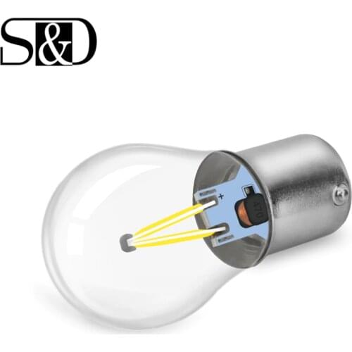 1157 BAY15d P21/5W LED Car Lights COB Filament Chips Brake Lights Car Reverse Parking Bulbs Auto Lamp DC12V White Yellow