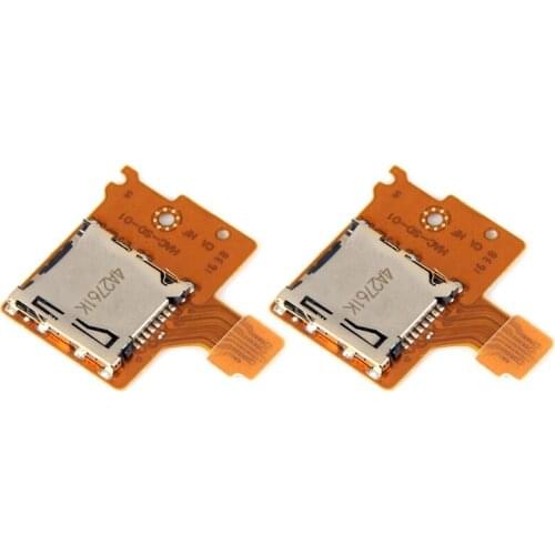 2 Pieces Card Slot Circuit Board Replacement TF SD Card Slot Repair Part Accessory Kit Compatible with Switch Console