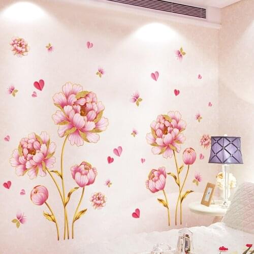 3D Wall Stickers Flowers Room Office Decoration Living Room Wall Decoration Self Adhesive Bedroom Decor Decals for Furniture