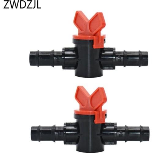 5/8" Garden hose tap 16mm hose irrigation valve Mini Valve 2 way tap waterstop connectors barb Drip adapter 2pcs