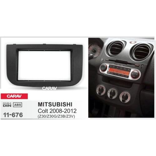 CARAV 11-676Car Radio Fascia Panel for MITSUBISHI Colt (Z30/Z30G/Z3B/Z3V) 2008-2012 Stereo Fascia Dash CD Trim Installation Kit