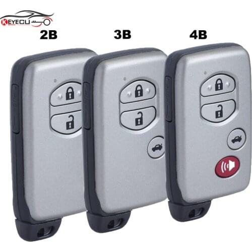KEYECU Smart Remote Key Shell Case Fob 2/3/4 Button for Toyota Avalon Camry Highlander RAV4 2007-2011