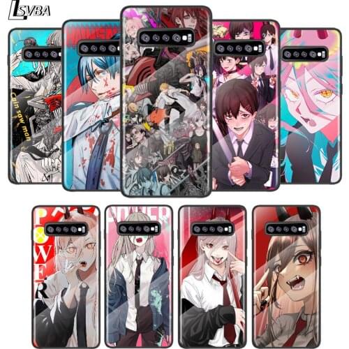 Power Chainsaw Man For Samsung Galaxy S21 Ultra Plus 5G M51 M31 M21 Tempered Glass Cover Shell Luxury Phone Case