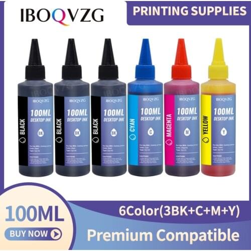 IBOQVZG 4 color 100ML Refill Dye Ink Kit for Epson for Canon for HP for Brother for Lexmark for Dell Printer for CISS Ink