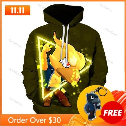 Spike Nita Bear Childrens Wear Shooting Game 3d Swearshirt Boys Girls Tops Kids Hoodie Browlerss Shark Star, Hoodies Clothes